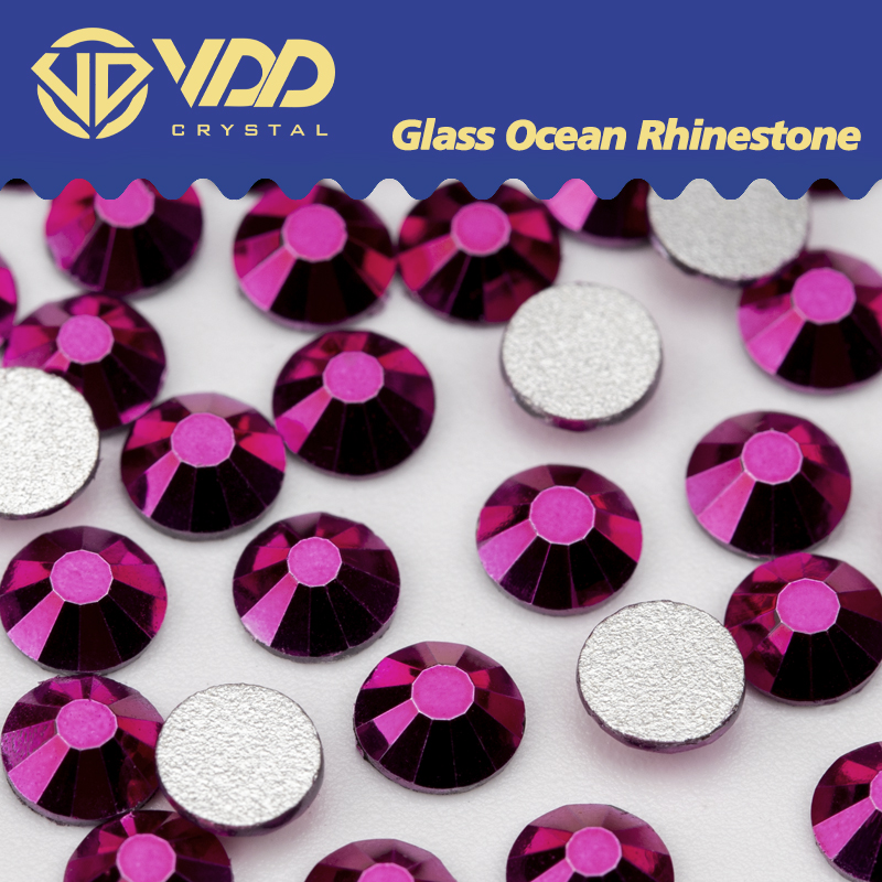 Nail Art Fuchsia - VDD Kim Loại Fuchsia SS4-SS30 Kính