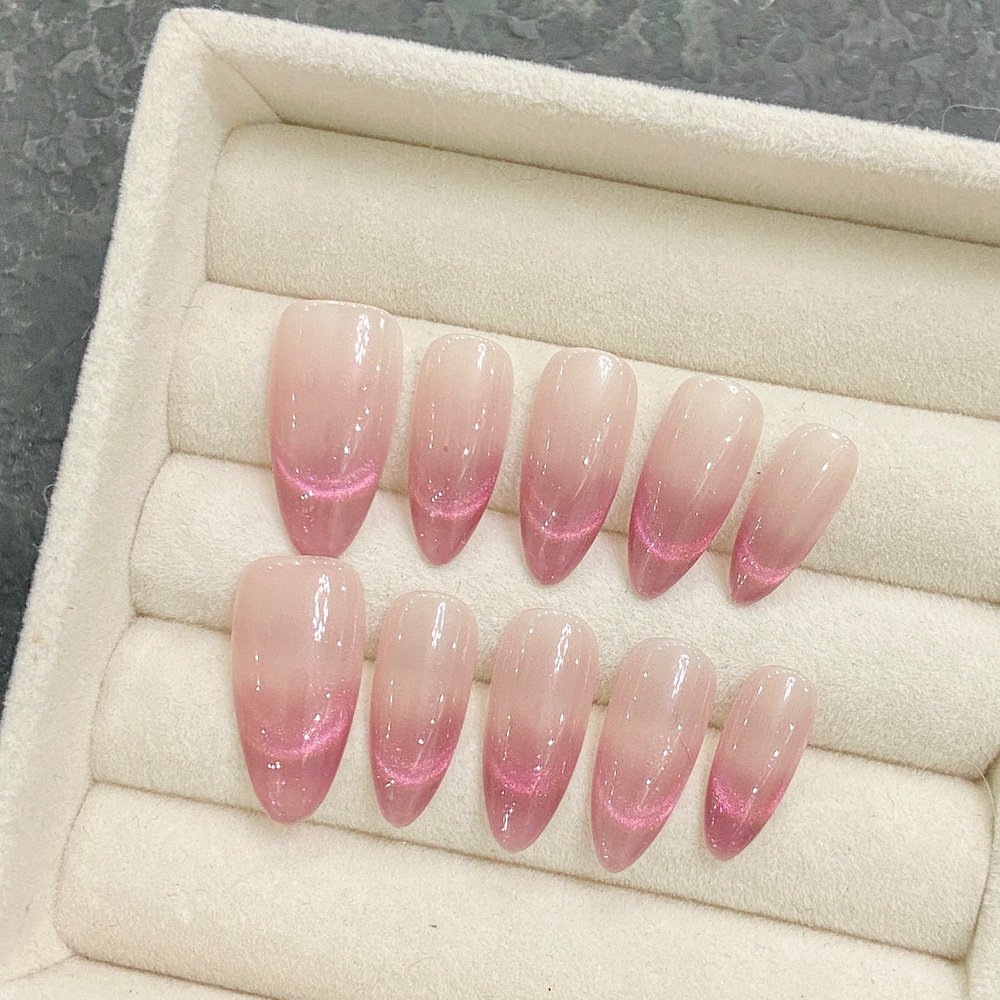 Handmade Almond Press on Nails - đánh giá và giá Nail Art Fake Nails