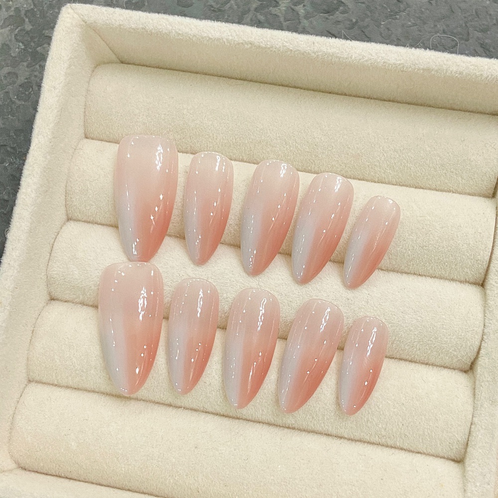 Handmade Almond Press on Nails - đánh giá và giá Nail Art Fake Nails