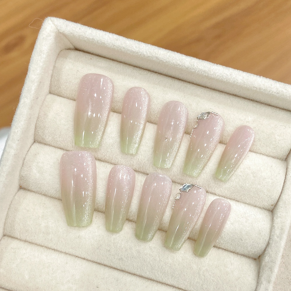 Handmade Almond Press on Nails - đánh giá và giá Nail Art Fake Nails