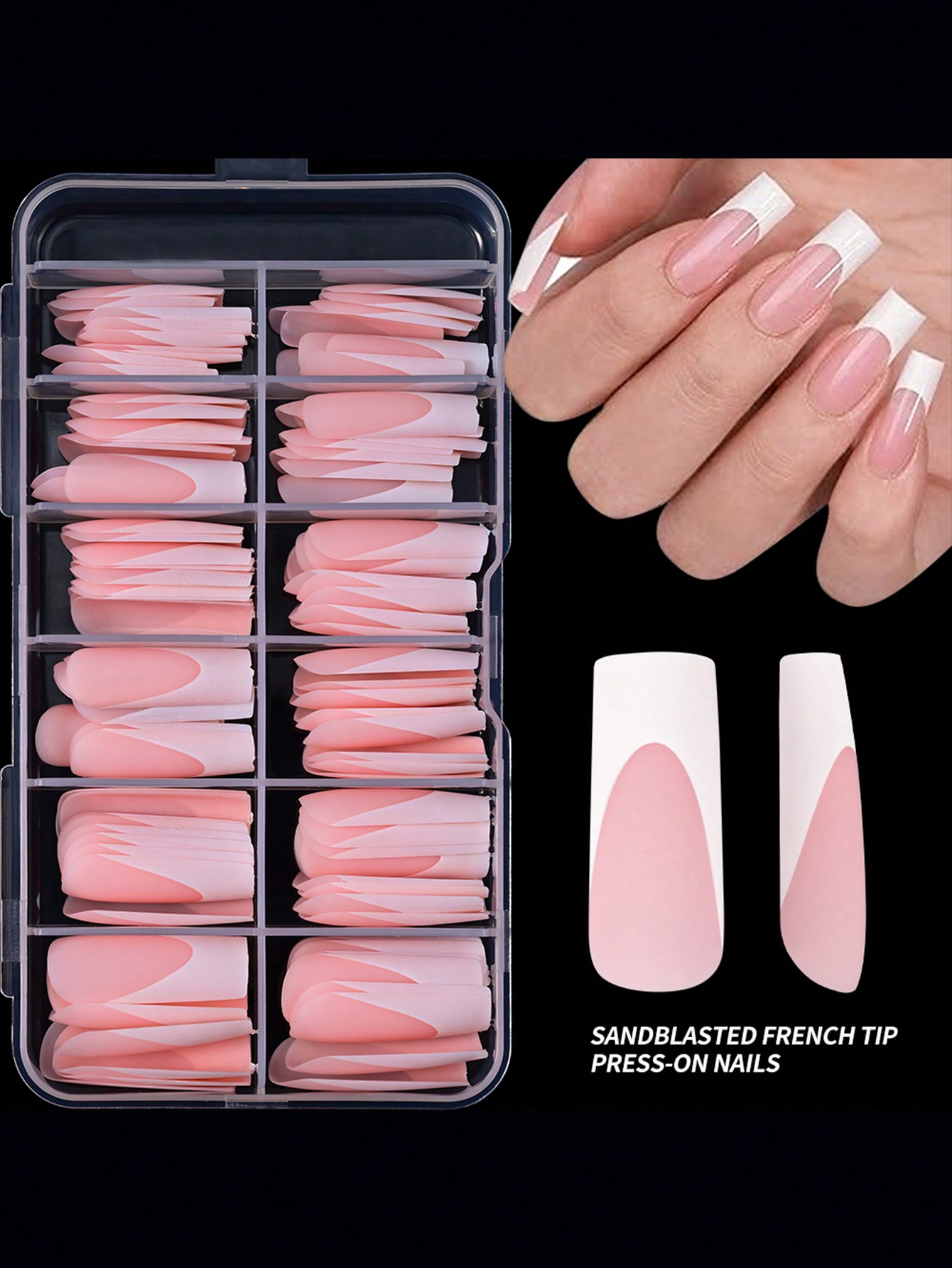 120pcs/Box Light Pink French F - đánh giá và giá Nail Art Natural Pink