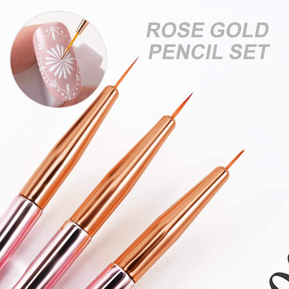 3/5Pcs/set Rose Gold  Nail Art - đánh giá và giá Nail Art Gold