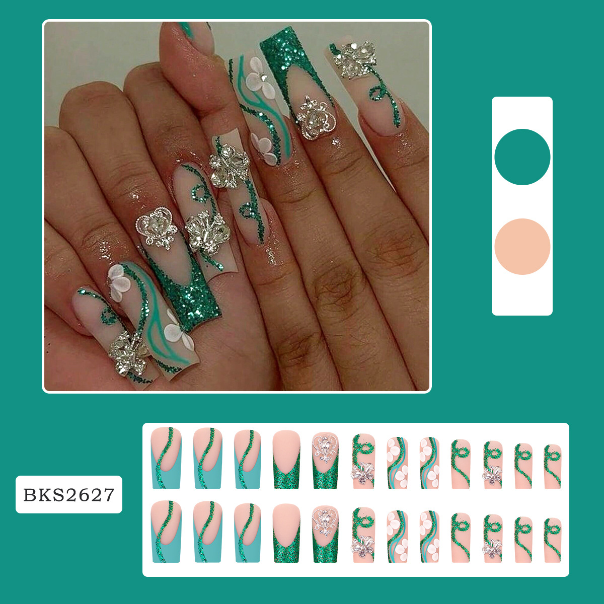 Long Coffin Press on Nails Bal - đánh giá và giá Nail Art Fake Nails