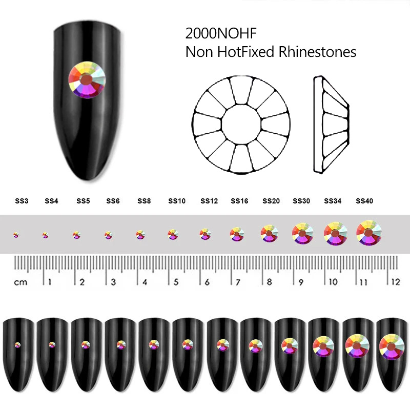 Fuchsia SS3-SS30 Glass Rhinest - đánh giá và giá Nail Art Fuchsia