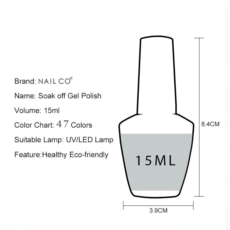 NAILCO 15ml Nail Art Gel Lack  - đánh giá và giá Nail Art Natural Pink