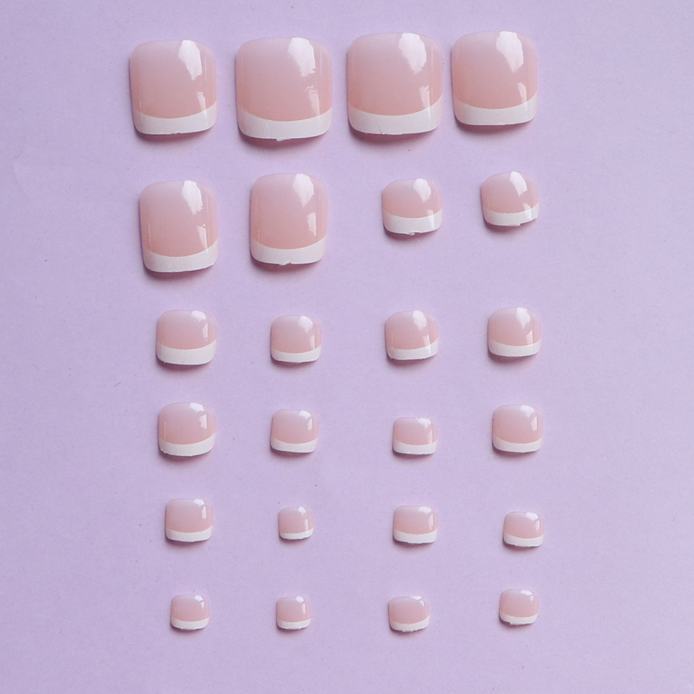 24PCS Short Square Pink Toe Na - đánh giá và giá Nail Art Fake Nails