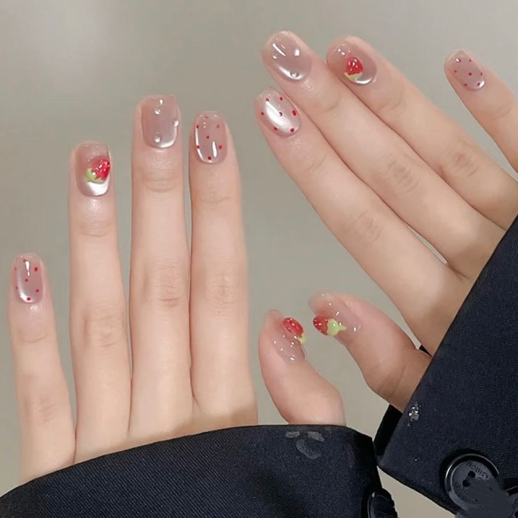 10pcs Short Square Cat Eye Han - đánh giá và giá Nail Art Fake Nails