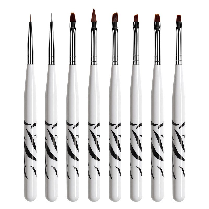 8PCS Zebra Print Nail Art Brus - đánh giá và giá Nail Art Zebra Design
