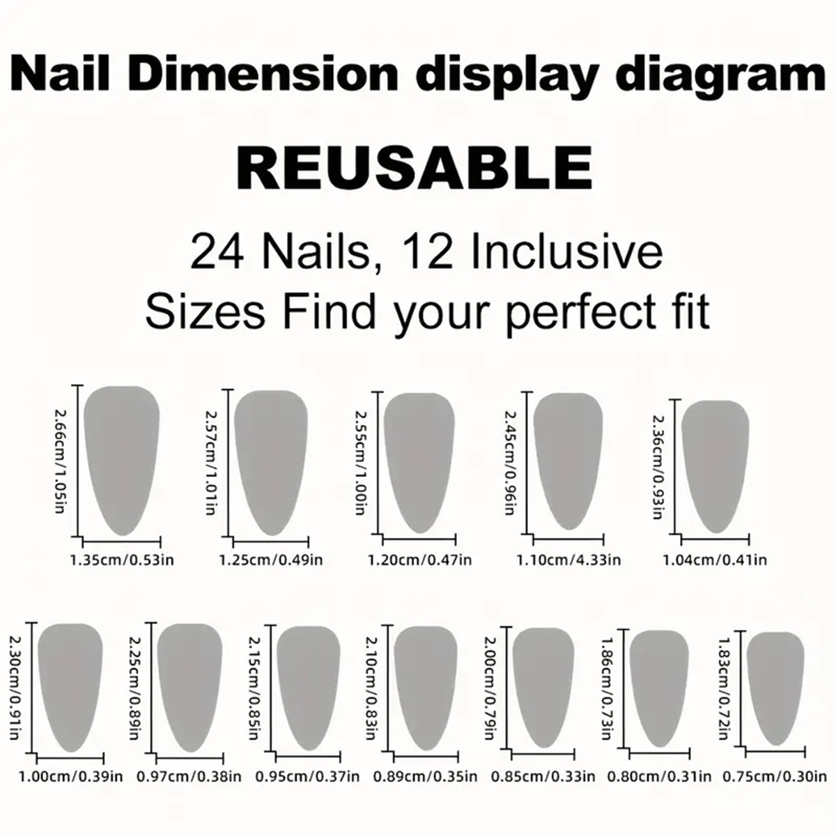24pcs Almond Press On Nails,Nu - đánh giá và giá Nail Art Gold