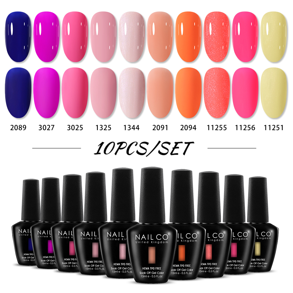 NAILCO 15ml 10pcs/Set HEMA TPO - đánh giá và giá Nail Art Natural Pink