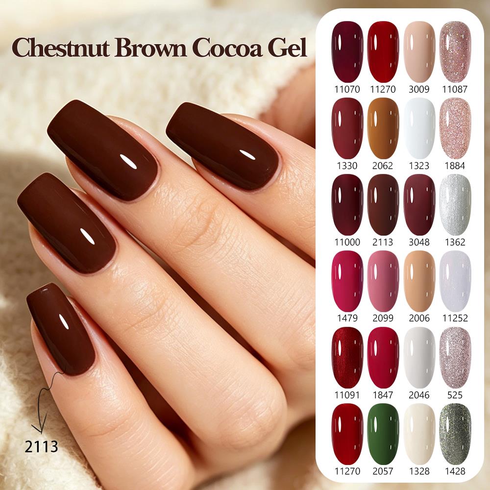 Clou Beaute Autumn Winter Gel  - đánh giá và giá Nail Art Burgundy