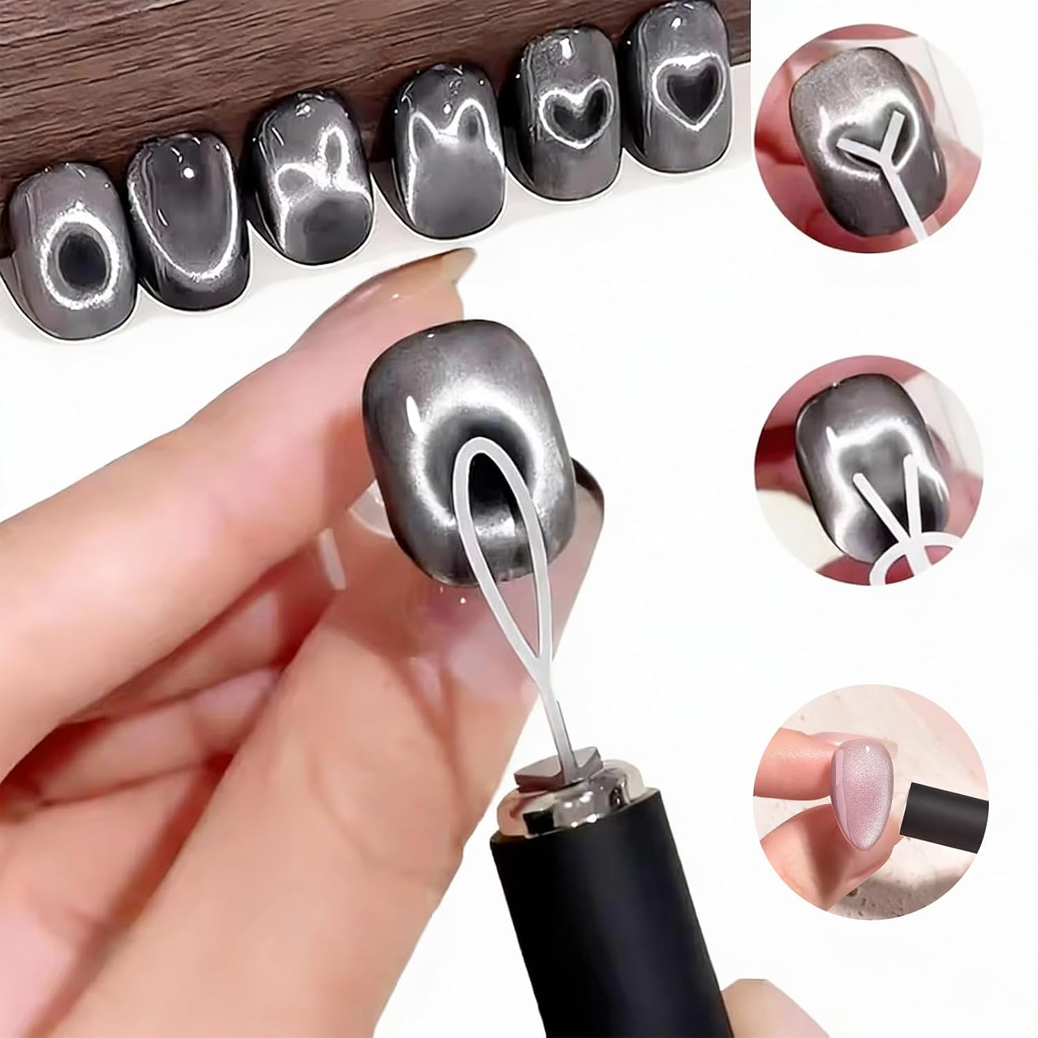 10Pcs Cat Eye Nail Magnet Set  - đánh giá và giá Nail Art Full Color