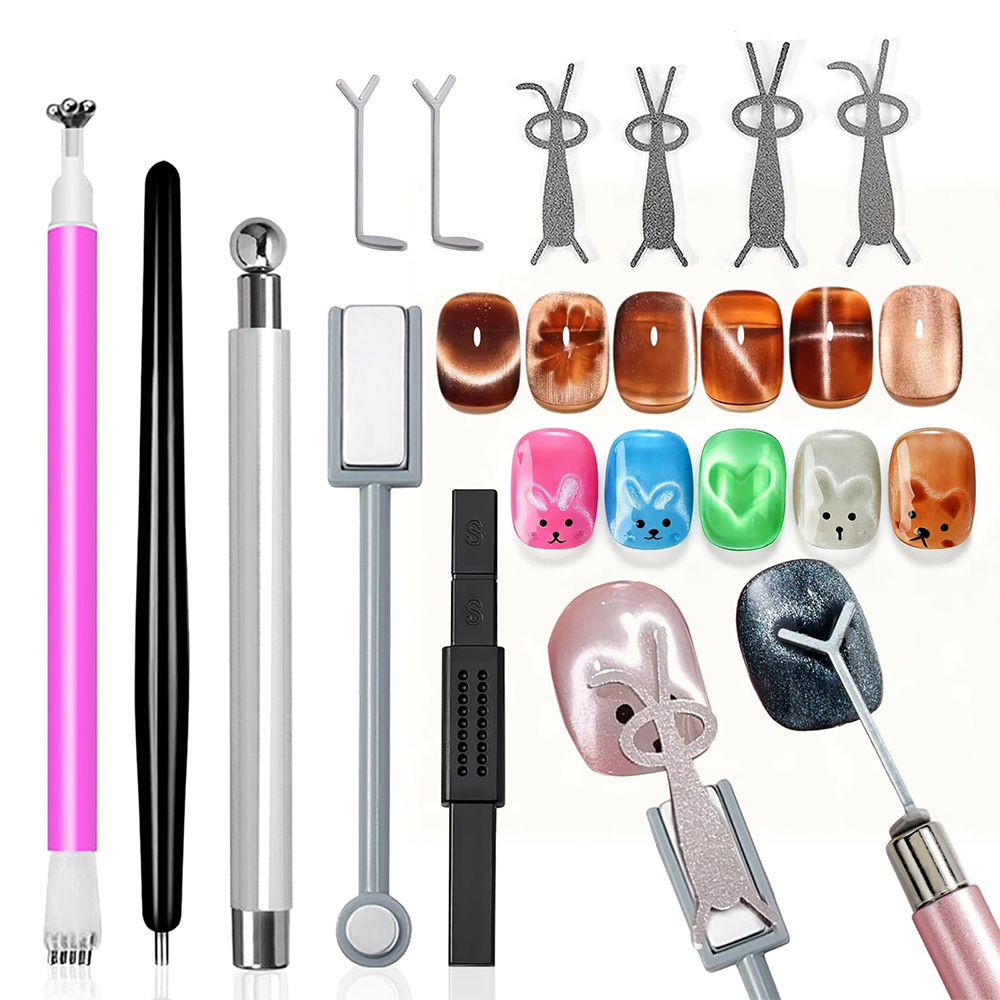11Pcs Cat Eye Nail Art Magnet  - đánh giá và giá Nail Art Full Color