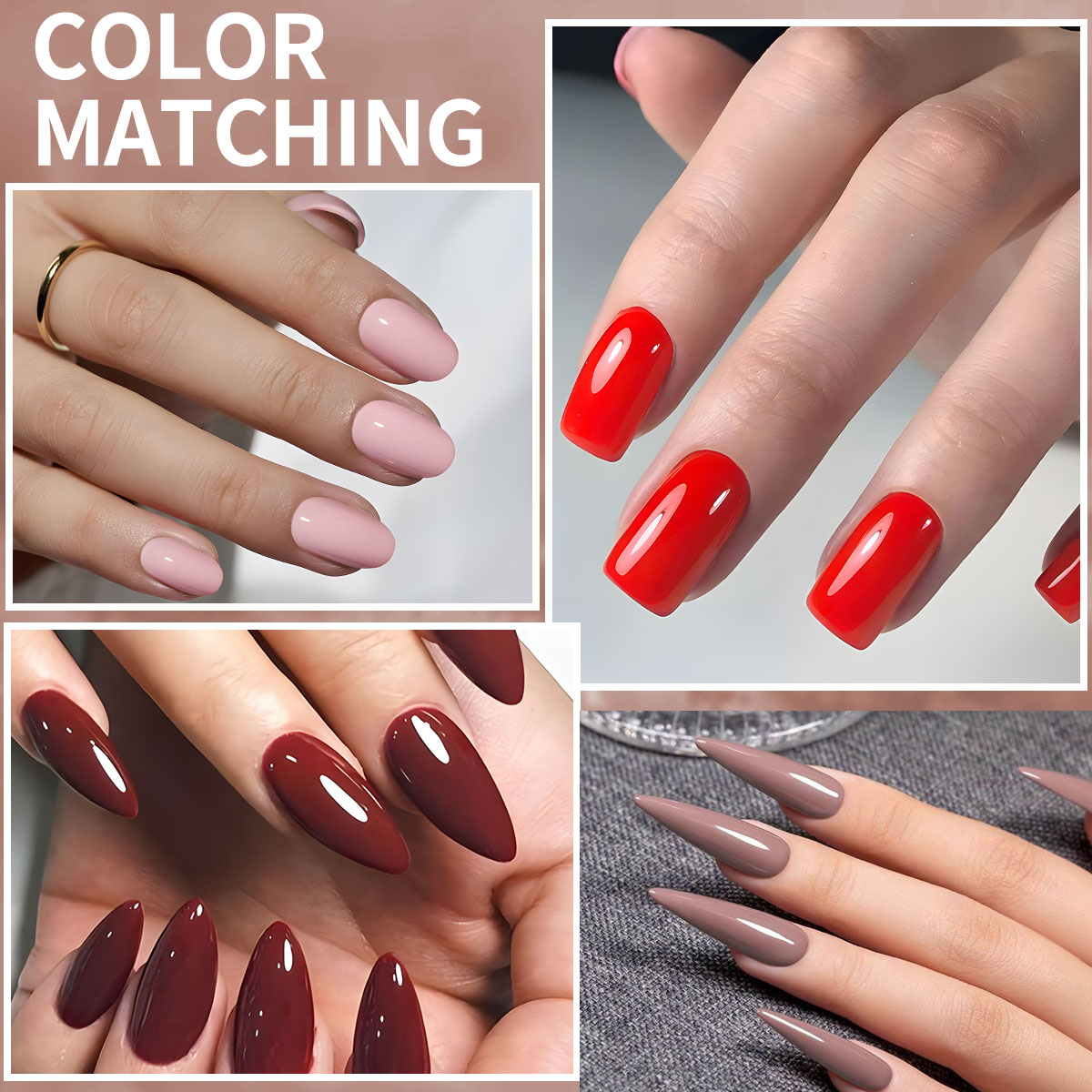 VOKY New 8ml Glass Bottle Gel  - đánh giá và giá Nail Art Burgundy