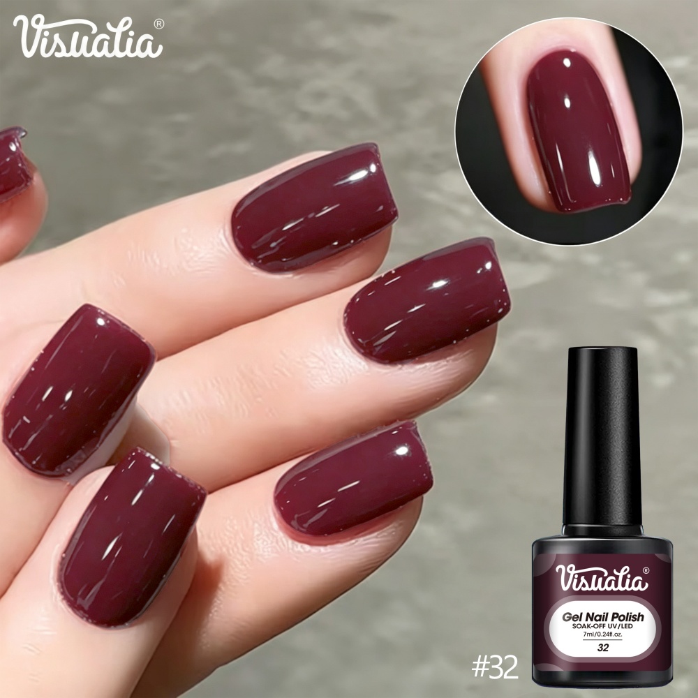 Visuatia 7ml Burgundy Red Nail - đánh giá và giá Nail Art Burgundy