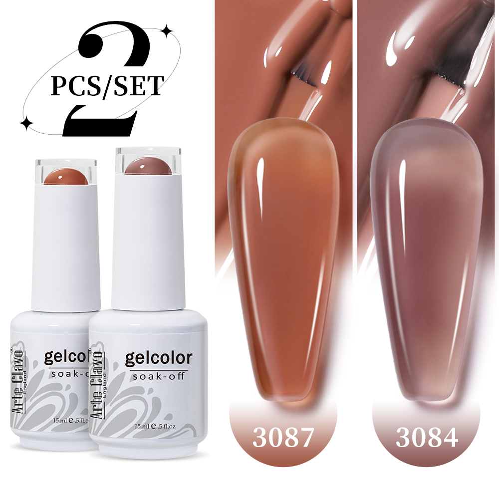 Arte Clavo 2Pcs/Set 15ml Jelly - đánh giá và giá Nail Art Natural Pink