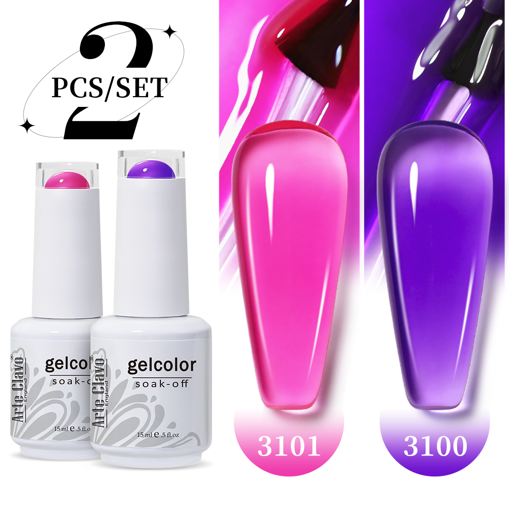 Arte Clavo 2Pcs/Set 15ml Jelly - đánh giá và giá Nail Art Natural Pink