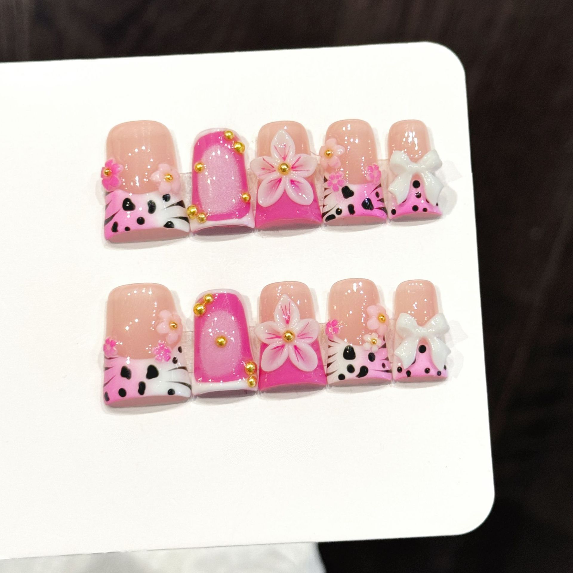 10pcs Ocean Style Fake Nails D - đánh giá và giá Nail Art Fake Nails