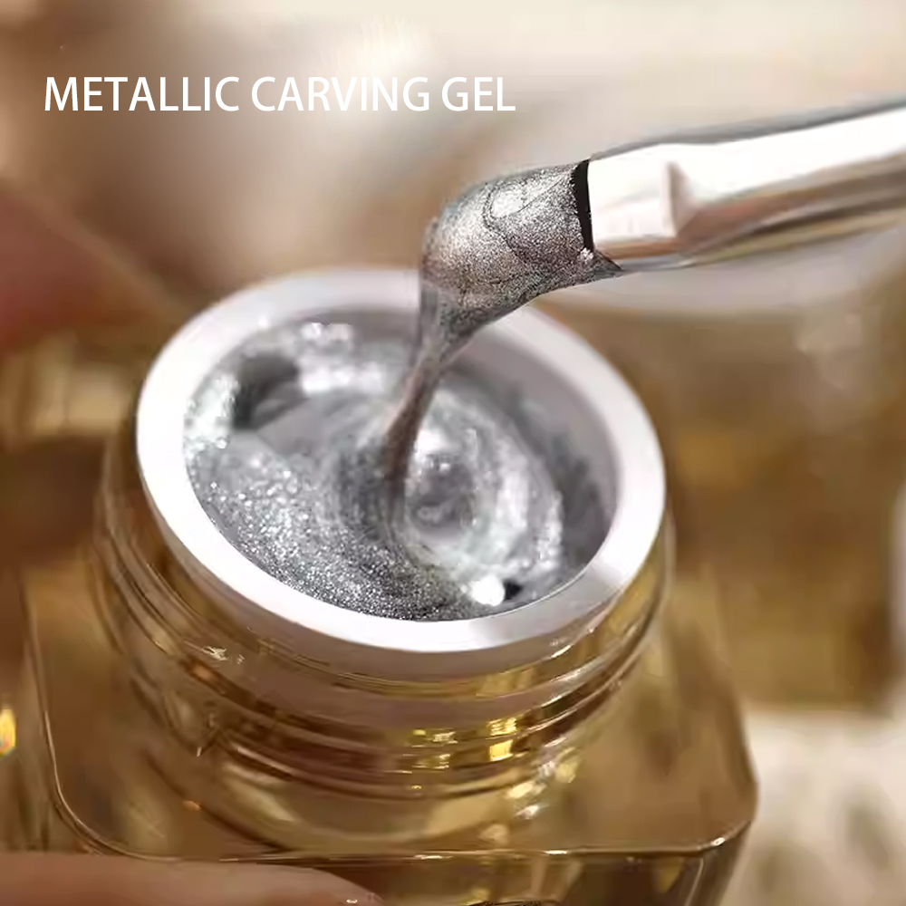 8g Metallic Carving Gel 3D Emb - đánh giá và giá Nail Art Gold