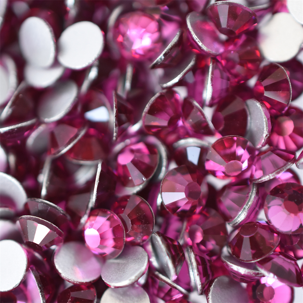 Glass Red 1440PCS SS16 SS20 Ro - đánh giá và giá Nail Art Fuchsia