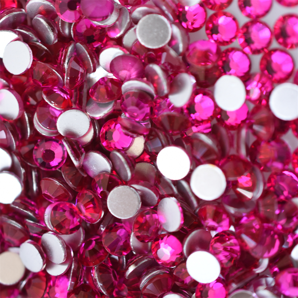 Glass Red 1440PCS SS16 SS20 Ro - đánh giá và giá Nail Art Fuchsia