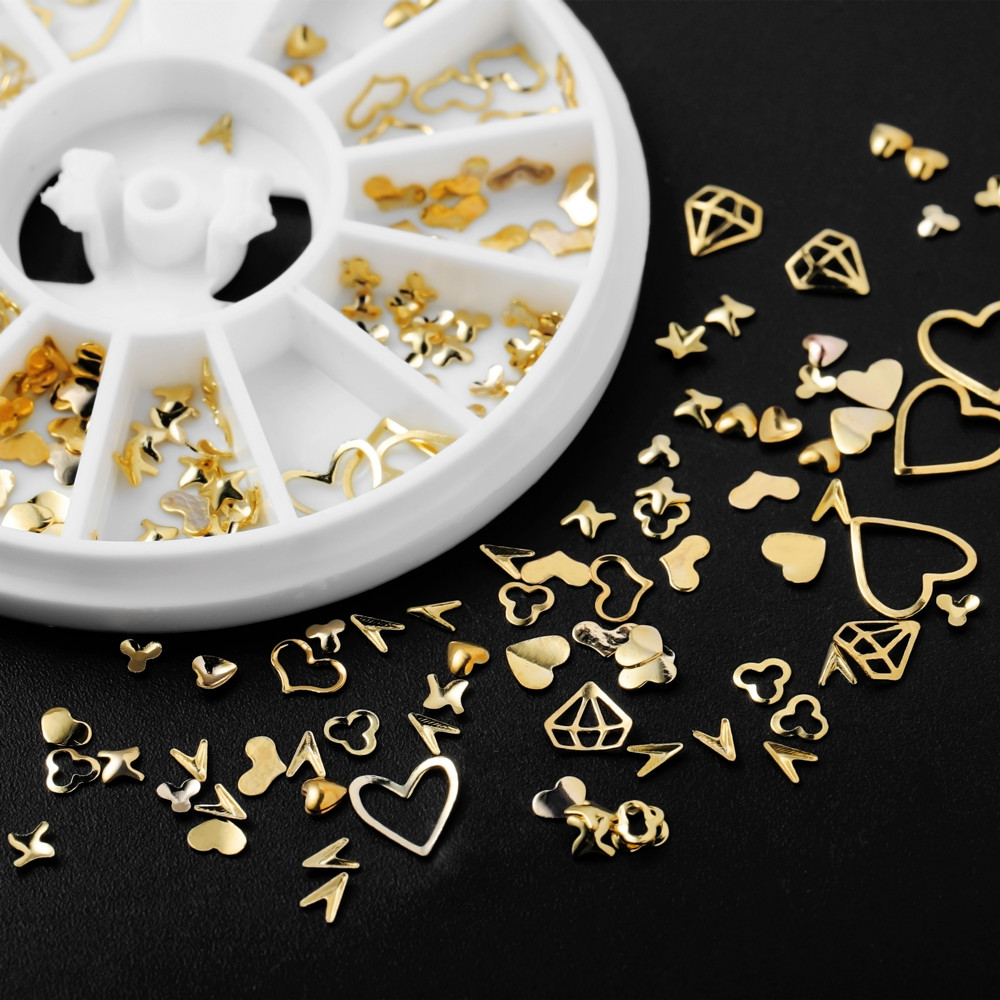 1Box Gold Nail Art Glitter Met - đánh giá và giá Nail Art Gold